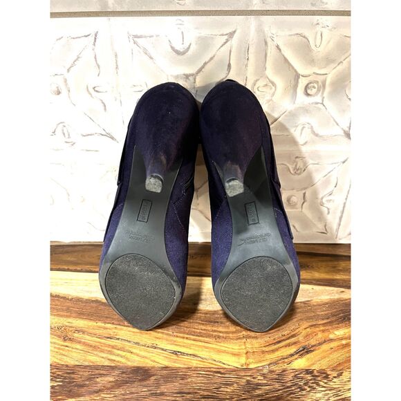 Fioni Womens Purple Suede Ankle Heels/Boots Sz 8.5 - Picture 5 of 5
